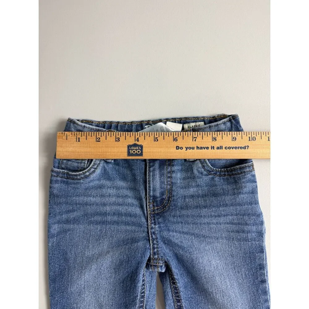 OshKosh B'gosh Denim Baby Blue Jeans Adjustable Waist Size 12 Months 12M